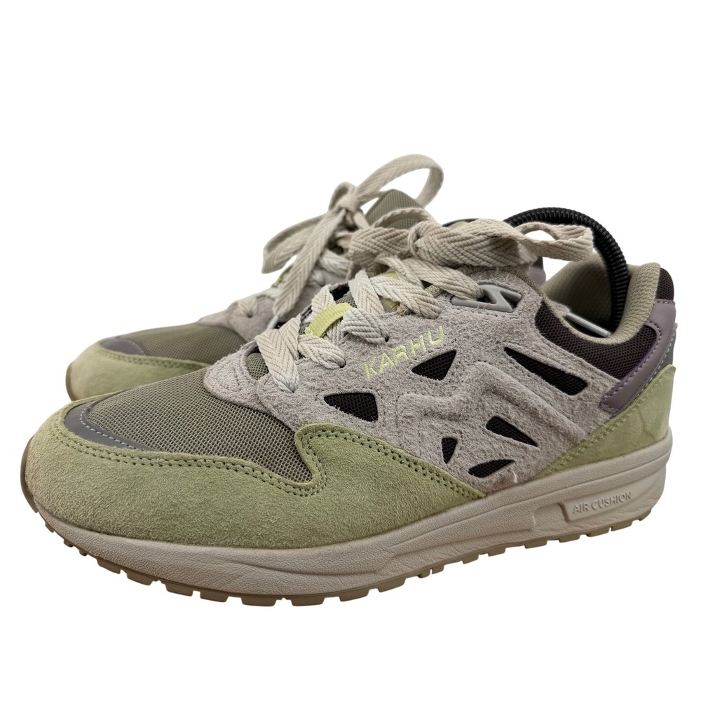 Karhu Legacy 96 Unisex Air Cushion Sneakers Khaki Green Suede Mesh Size 7.5